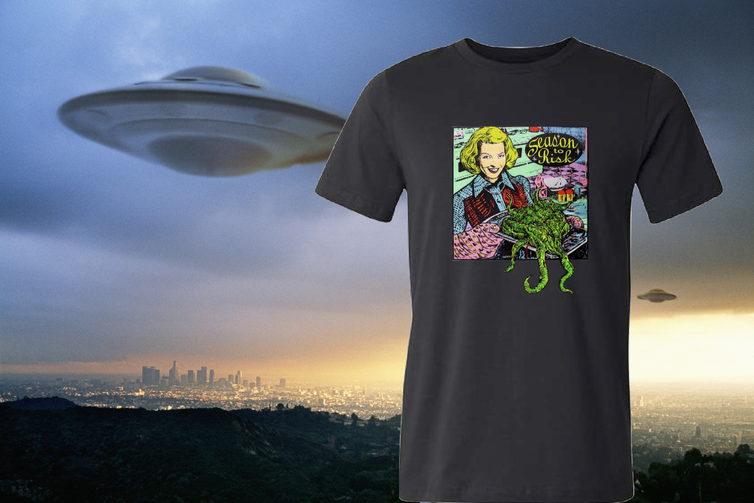 Frank Kozik Season to Risk album cover T shirt